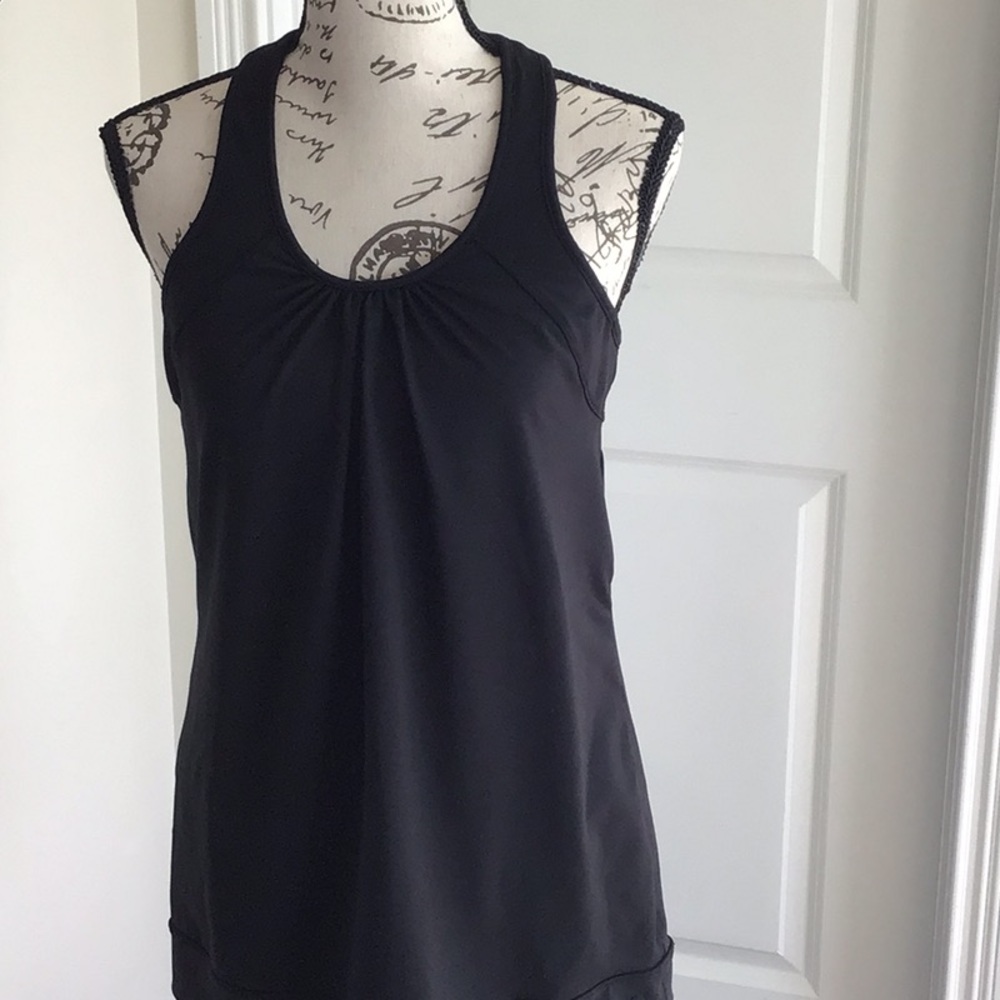 Athleta black loose fit workout tank top Sz S